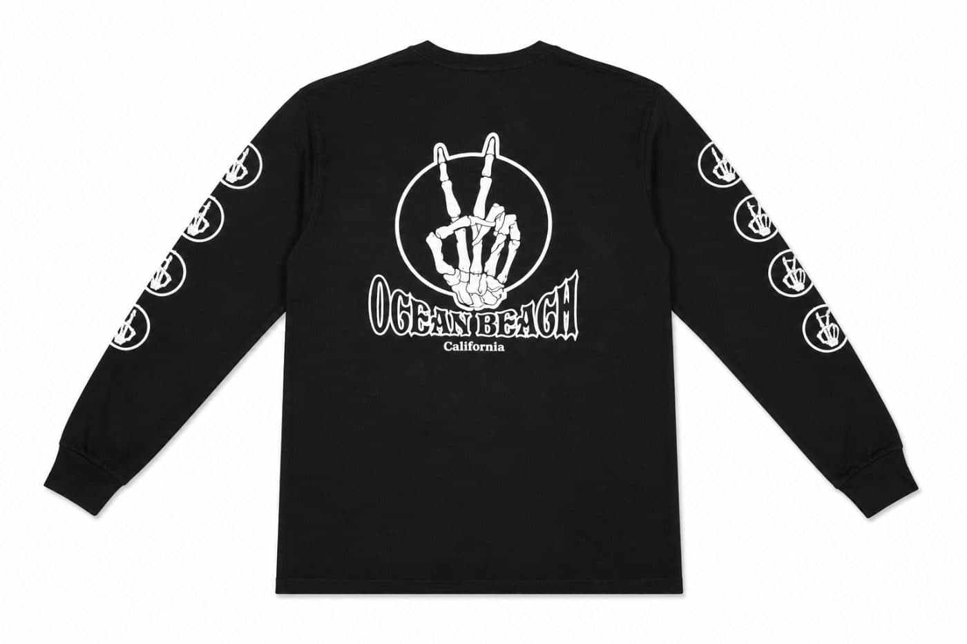 The Black Skeleton Peace LS
